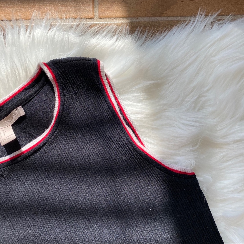 High-Neck Ribbed Bodycon Midi Dress - Picture 4 of 6